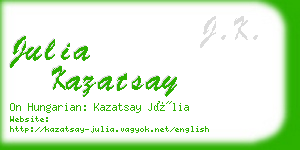 julia kazatsay business card